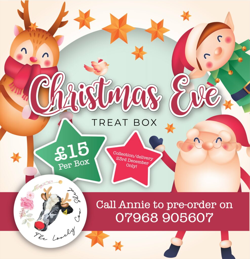 Christmas Lovely Cow Shed Treat Box