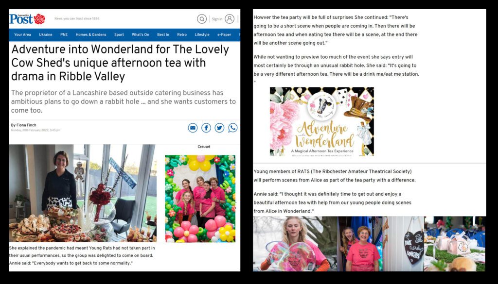 The Lovely Cowshed - Lancashire Evening Post Article